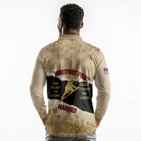 Montfort Point Marines Long Sleeve Polo Shirt African American First To Fight Prejudice