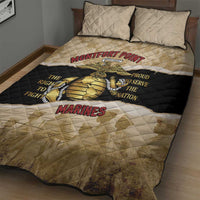 Montfort Point Marines Quilt Bed Set African American First To Fight Prejudice