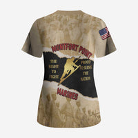 Montfort Point Marines Scrub Top African American First To Fight Prejudice