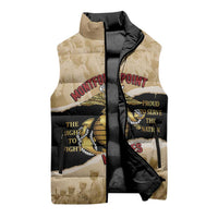 Montfort Point Marines Sleeveless Puffer Jacket African American First To Fight Prejudice