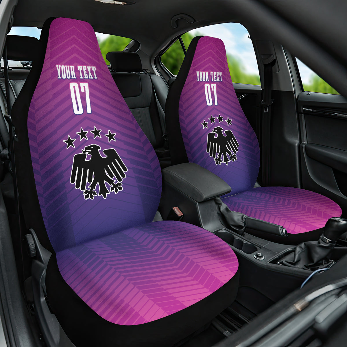 Germany Football Car Seat Cover Nationalelf Pink Revolution