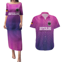 Germany Football Couples Matching Puletasi and Hawaiian Shirt Nationalelf Pink Revolution LT7 - Wonder Print Shop