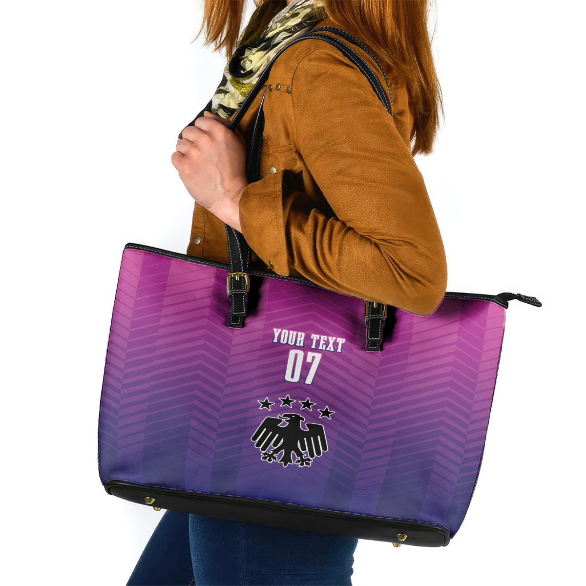 Germany Football Leather Tote Bag Nationalelf Pink Revolution