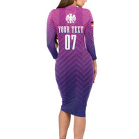 Germany Football Long Sleeve Bodycon Dress Nationalelf Pink Revolution - Wonder Print Shop