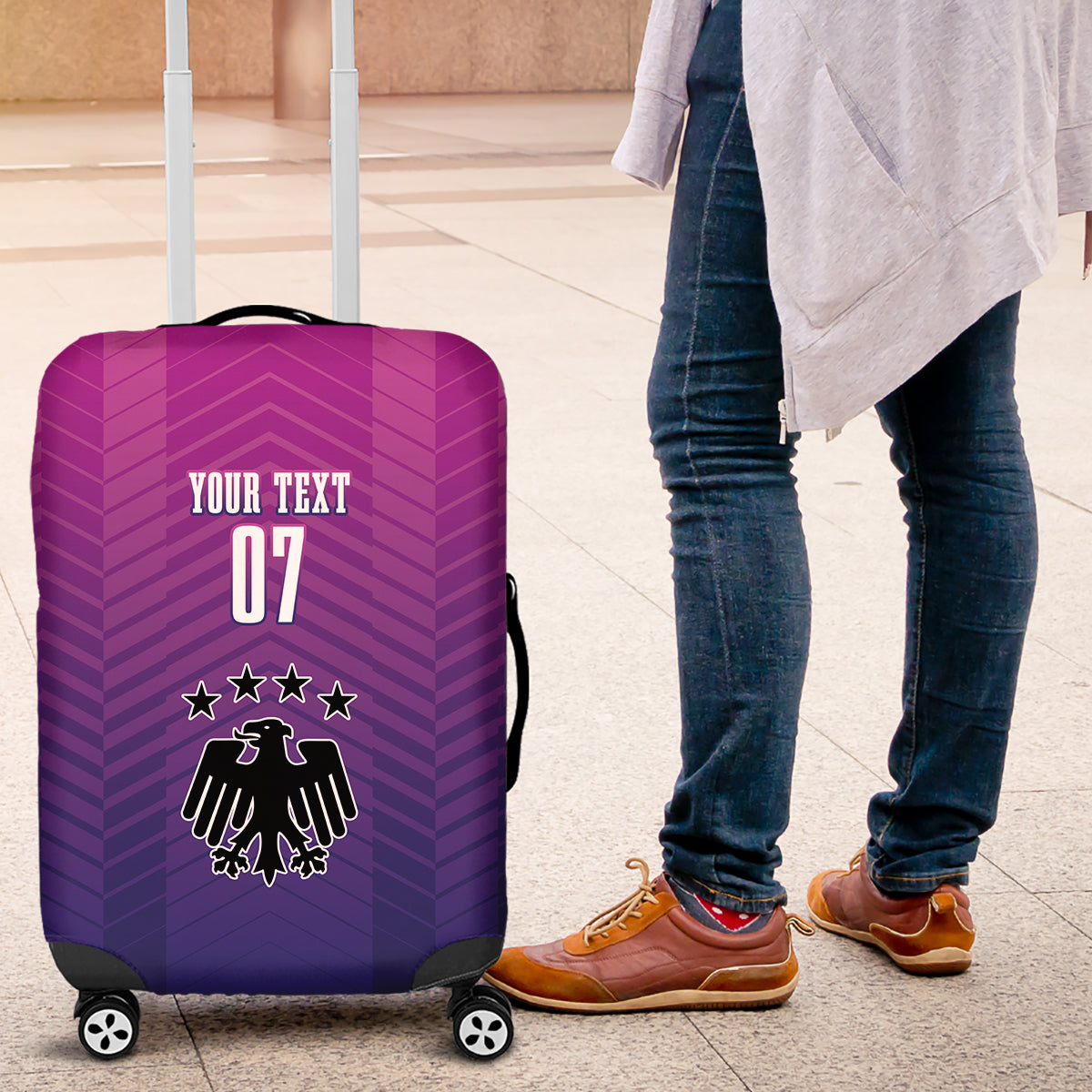 Germany Football Luggage Cover Nationalelf Pink Revolution