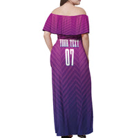 Germany Football Off Shoulder Maxi Dress Nationalelf Pink Revolution - Wonder Print Shop