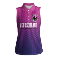 Germany Football Women Sleeveless Polo Shirt Nationalelf Pink Revolution - Wonder Print Shop