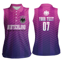 Germany Football Women Sleeveless Polo Shirt Nationalelf Pink Revolution - Wonder Print Shop