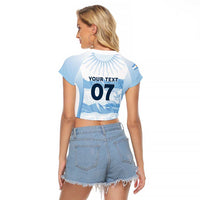 Argentina Rugby Los Pumas Custom Raglan Cropped T Shirt Traditional Colors - Wonder Print Shop