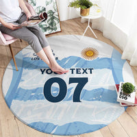 Argentina Rugby Los Pumas Custom Round Carpet Traditional Colors - Wonder Print Shop