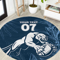 Argentina Rugby Los Pumas Custom Round Carpet Laurel Wreath Inspired - Wonder Print Shop