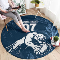Argentina Rugby Los Pumas Custom Round Carpet Laurel Wreath Inspired - Wonder Print Shop