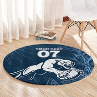 Argentina Rugby Los Pumas Custom Round Carpet Laurel Wreath Inspired - Wonder Print Shop