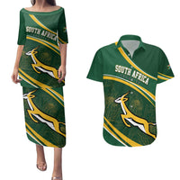 South Africa Rugby Personalized Bokke Couples Matching Puletasi and Hawaiian Shirt Springboks - Stronger Together - Wonder Print Shop