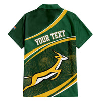 South Africa Rugby Personalized Bokke Family Matching Off The Shoulder Long Sleeve Dress and Hawaiian Shirt Springboks - Stronger Together - Wonder Print Shop