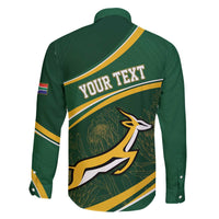 South Africa Rugby Personalized Bokke Family Matching Off The Shoulder Long Sleeve Dress and Hawaiian Shirt Springboks - Stronger Together - Wonder Print Shop