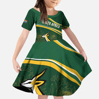 South Africa Rugby Personalized Bokke Family Matching Off Shoulder Maxi Dress and Hawaiian Shirt Springboks - Stronger Together - Wonder Print Shop