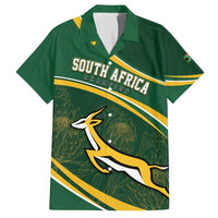 South Africa Rugby Personalized Bokke Family Matching Off Shoulder Short Dress and Hawaiian Shirt Springboks - Stronger Together - Wonder Print Shop