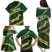 South Africa Rugby Personalized Bokke Family Matching Puletasi and Hawaiian Shirt Springboks - Stronger Together - Wonder Print Shop