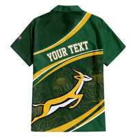 South Africa Rugby Personalized Bokke Family Matching Short Sleeve Bodycon Dress and Hawaiian Shirt Springboks - Stronger Together - Wonder Print Shop