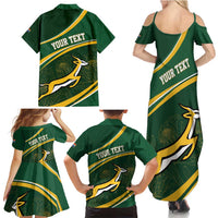 South Africa Rugby Personalized Bokke Family Matching Summer Maxi Dress and Hawaiian Shirt Springboks - Stronger Together - Wonder Print Shop
