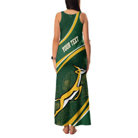 South Africa Rugby Personalized Bokke Family Matching Tank Maxi Dress and Hawaiian Shirt Springboks - Stronger Together - Wonder Print Shop