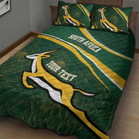 South Africa Rugby Personalized Bokke Quilt Bed Set Springboks - Stronger Together - Wonder Print Shop