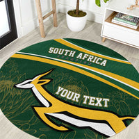 South Africa Rugby Personalized Bokke Round Carpet Springboks - Stronger Together - Wonder Print Shop