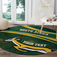 South Africa Rugby Personalized Bokke Round Carpet Springboks - Stronger Together - Wonder Print Shop