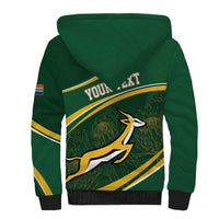 South Africa Rugby Personalized Bokke Sherpa Hoodie Springboks - Stronger Together - Wonder Print Shop