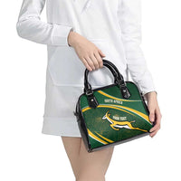 South Africa Rugby Personalized Bokke Shoulder Handbag Springboks - Stronger Together - Wonder Print Shop