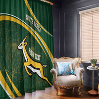South Africa Rugby Personalized Bokke Window Curtain Springboks - Stronger Together - Wonder Print Shop