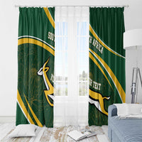 South Africa Rugby Personalized Bokke Window Curtain Springboks - Stronger Together - Wonder Print Shop