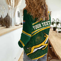 South Africa Rugby Personalized Bokke Women Casual Shirt Springboks - Stronger Together - Wonder Print Shop