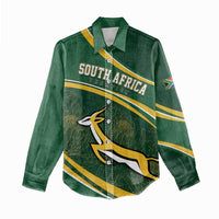 South Africa Rugby Personalized Bokke Women Casual Shirt Springboks - Stronger Together - Wonder Print Shop