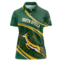 South Africa Rugby Personalized Bokke Women Polo Shirt Springboks - Stronger Together - Wonder Print Shop