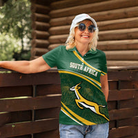 South Africa Rugby Personalized Bokke Women Polo Shirt Springboks - Stronger Together - Wonder Print Shop