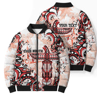 Canada Indigenous Haida Art Personalized Bomber Puffer Jacket True North