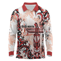 Canada Indigenous Haida Art Personalized Long Sleeve Polo Shirt True North