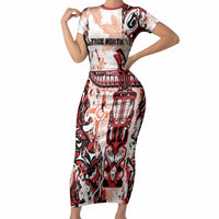 Canada Indigenous Haida Art Personalized Short Sleeve Bodycon Dress True North