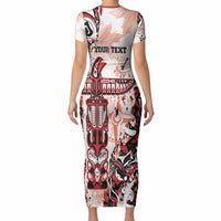 Canada Indigenous Haida Art Personalized Short Sleeve Bodycon Dress True North