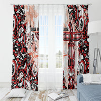 Canada Indigenous Haida Art Window Curtain True North