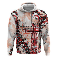Canada Indigenous Haida Art Personalized Zip Hoodie True North