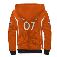 Personalised Netherlands Football Sherpa Hoodie Lionesses World Cup 2023 - Wonder Print Shop
