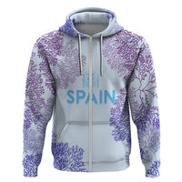 Personalised Spain Football Hoodie Coral Reef Jersey Replica Inspired - Wonder Print Shop