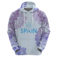 Personalised Spain Football Hoodie Coral Reef Jersey Replica Inspired - Wonder Print Shop