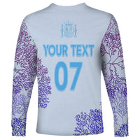 Personalised Spain Football Long Sleeve Shirt Coral Reef Jersey Replica Inspired - Wonder Print Shop