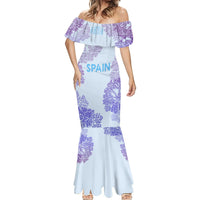 Personalised Spain Football Mermaid Dress Coral Reef Jersey Replica Inspired - Wonder Print Shop