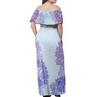 Personalised Spain Football Off Shoulder Maxi Dress Coral Reef Jersey Replica Inspired - Wonder Print Shop