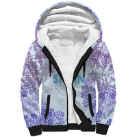 Personalised Spain Football Sherpa Hoodie Coral Reef Jersey Replica Inspired - Wonder Print Shop